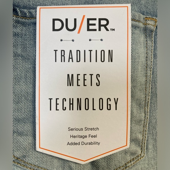 Duer -Midweight Denim Wide Leg (Button Fly) - Coastal Blue - Picture 6 of 14